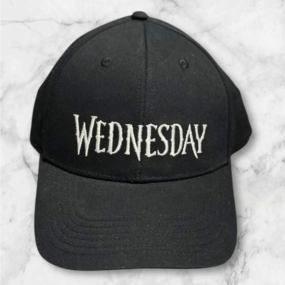 🆕Black 'Wednesday' Embroidered Cap - Picture 2 of 11